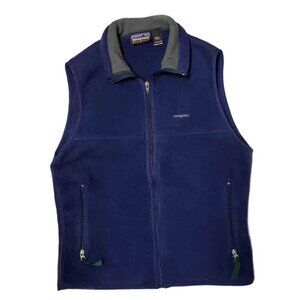 Vintage 1990s Patagonia Synchilla Fleece Vest Navy Blue Men's Size Small